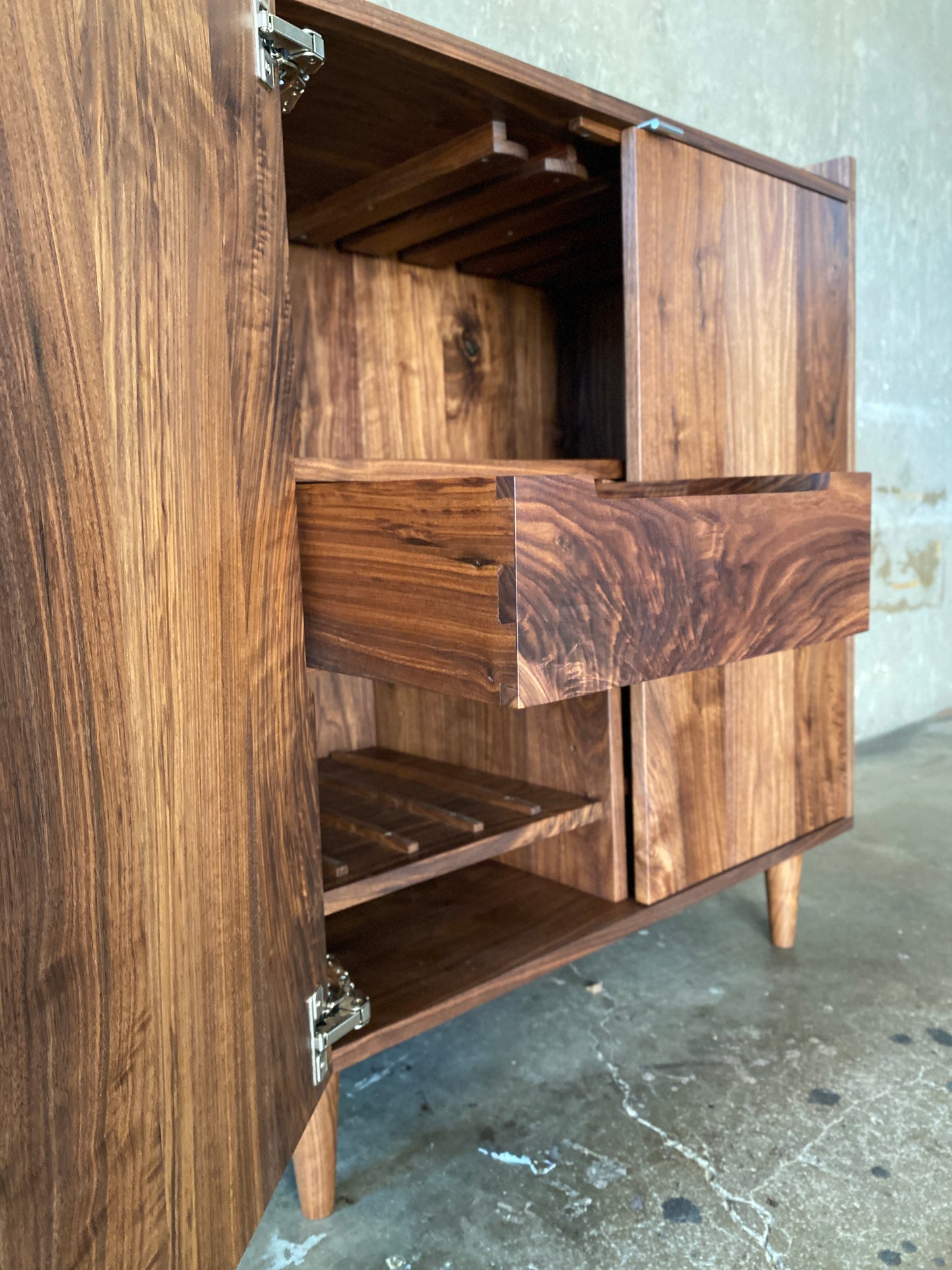 The Shenandoah Liquor Cabinet, Multiple Wood Options